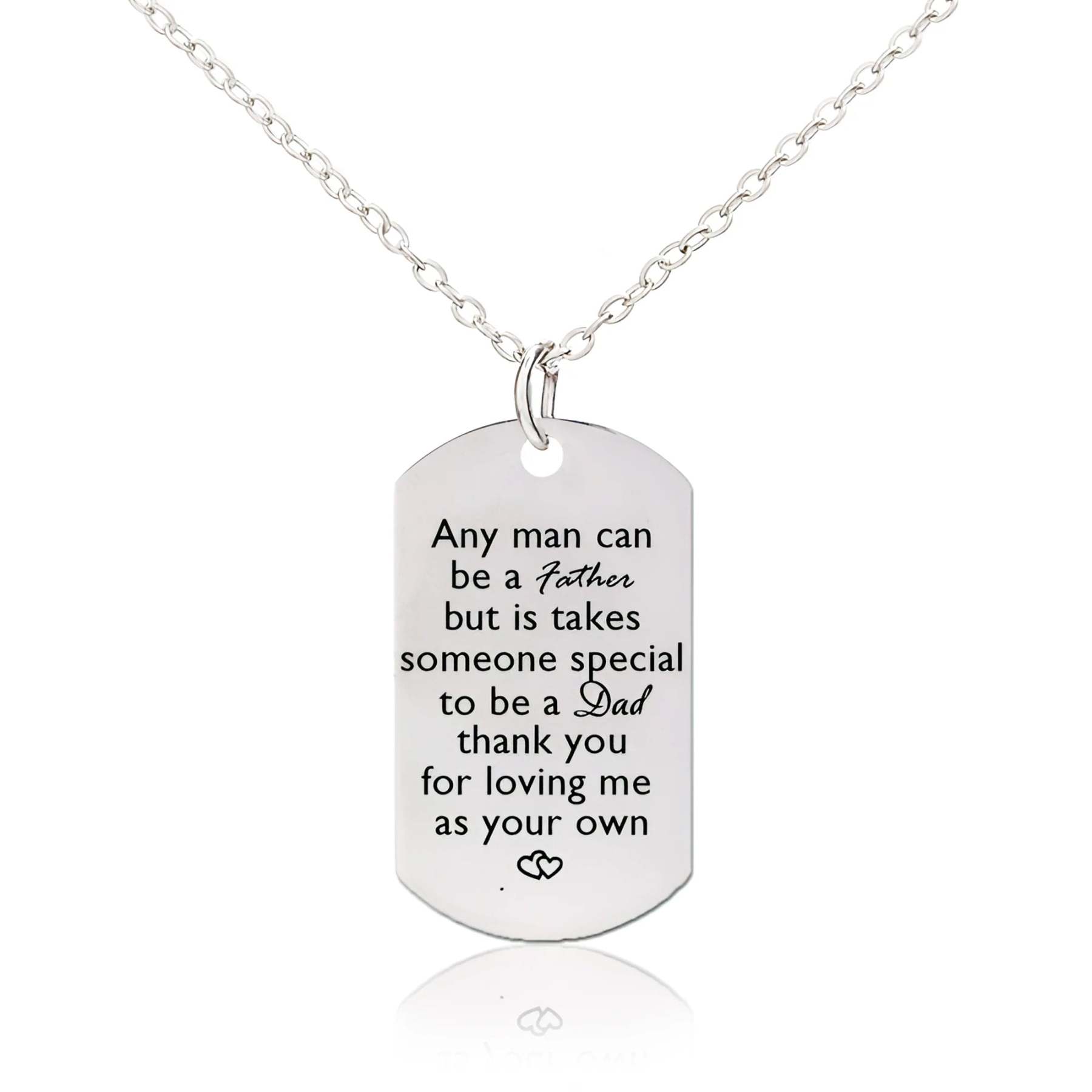 For Dad - Dad, Thank You For Loving Me As Your Own Necklace-37bracelet