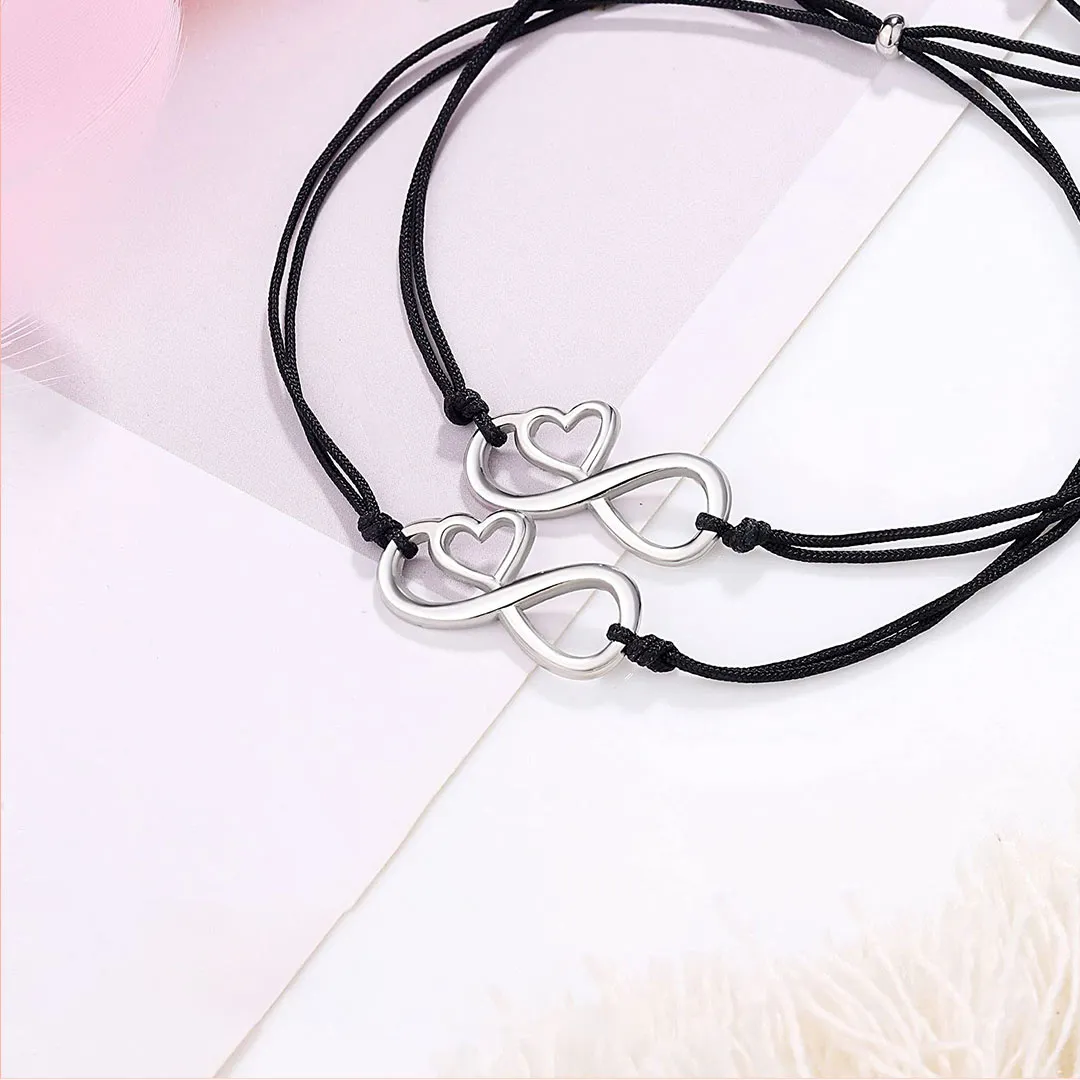 For Friend - Thank You For Being A Part Of My Badass Girl Gang Infinity Heart Beat Bracelet