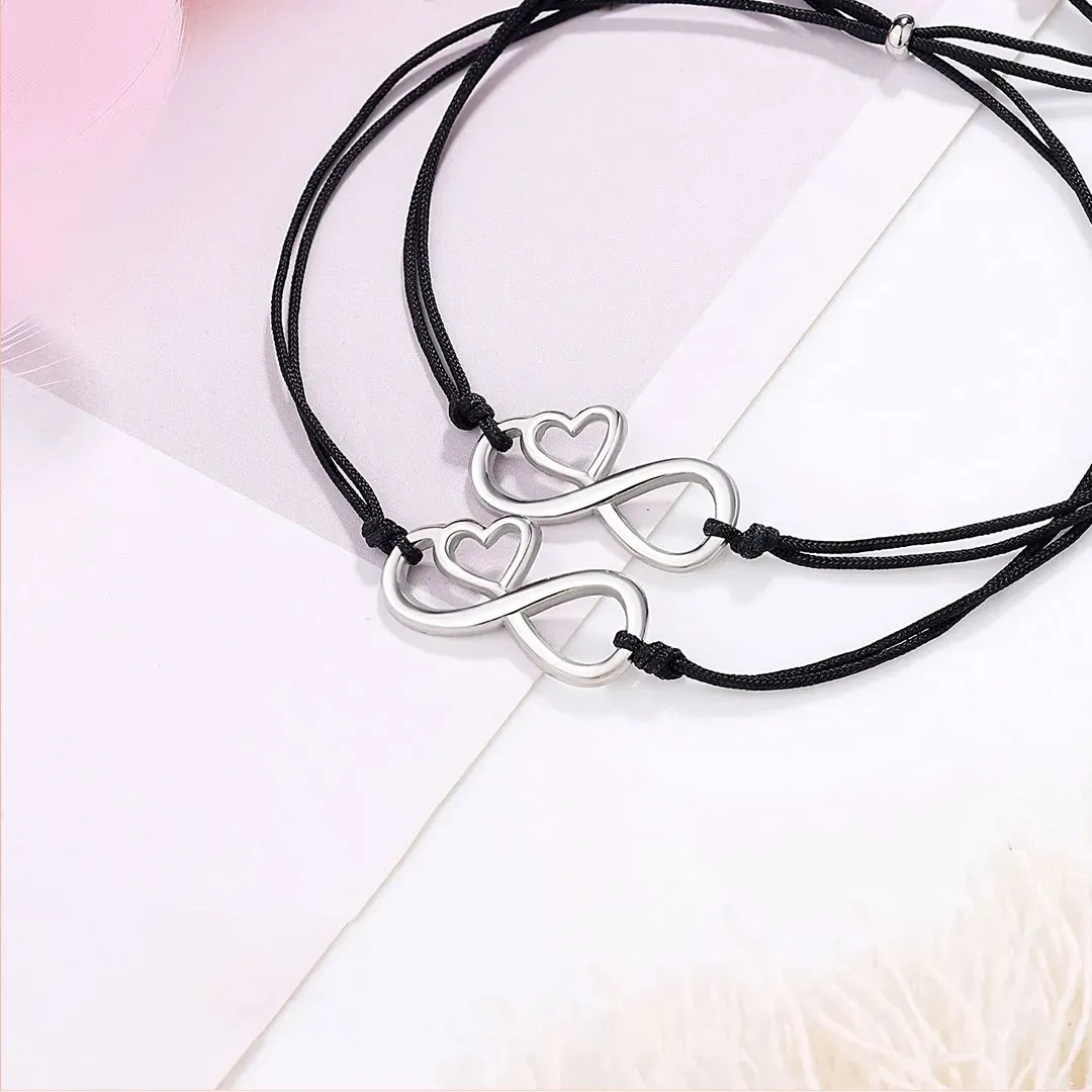 For Friend - Thank You For Being A Part Of My Badass Girl Gang Infinity Heart Beat Bracelet