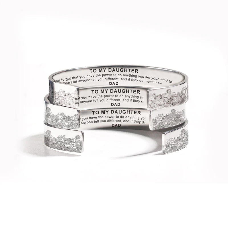 For Daughter - Never Forget That You Have The Power To Do Anything Bracelet-37bracelet