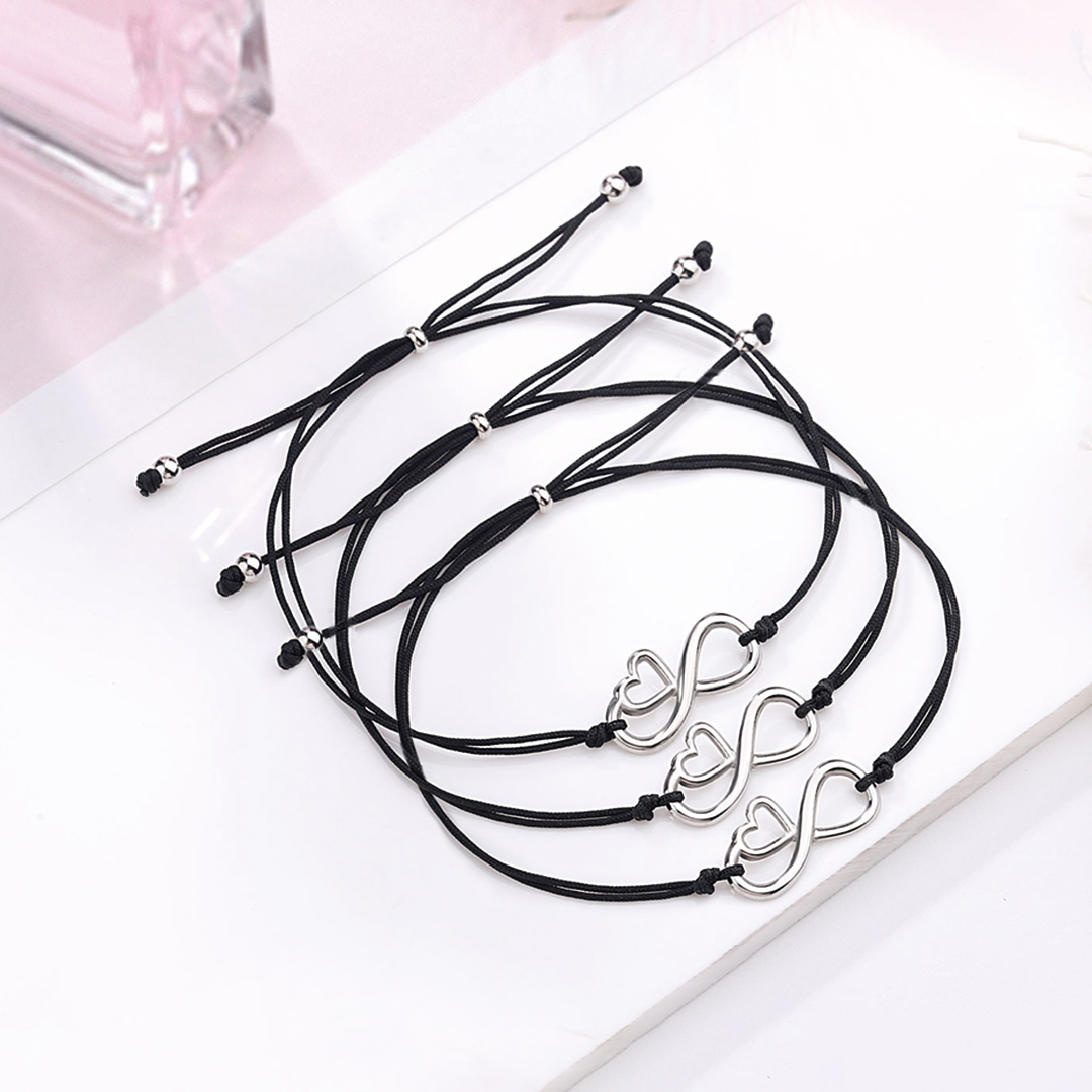 For Friend - Thank You For Being My Badass Girl Gang Infinity Heart Beat Bracelet