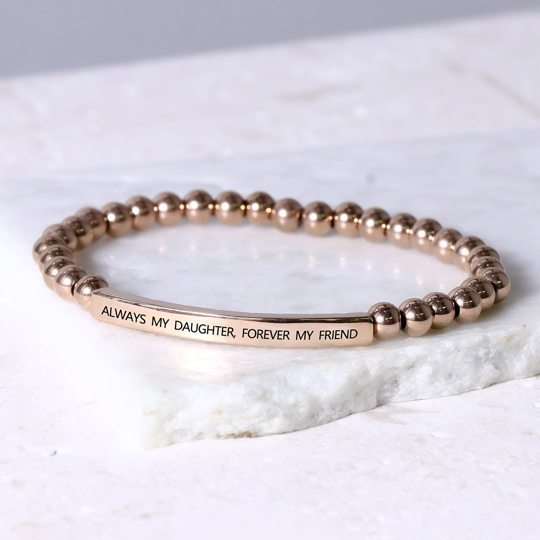 For Daughter - Always My Daughter, Forever My Friend Bead Lettering Bracelet