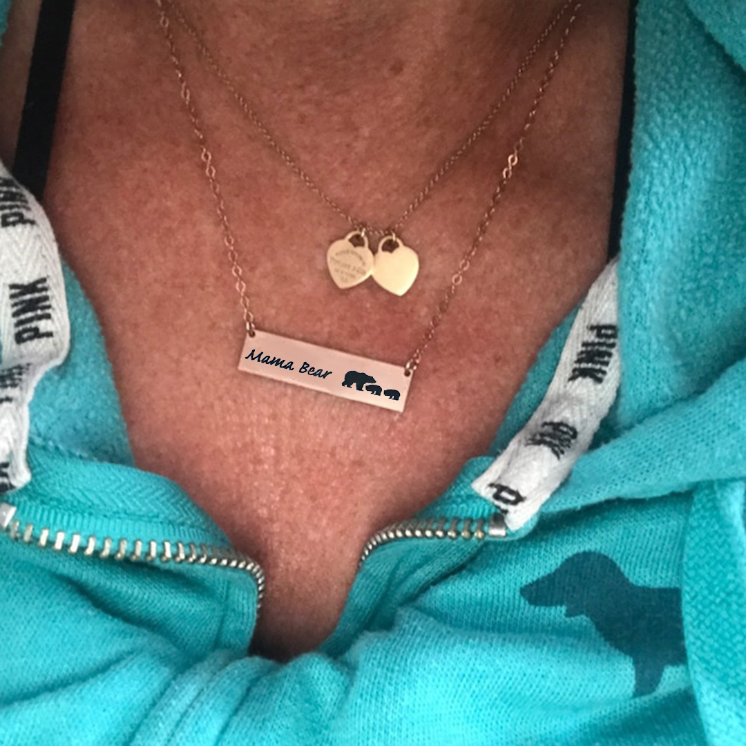 For Mother - You Are The Best Mama Bear In The World Mama Bear Necklace