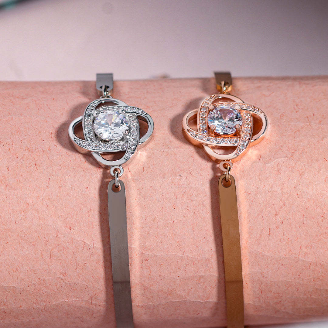 For Sister - There's No Greater Gift Than Sisters Diamond Knot Bracelet