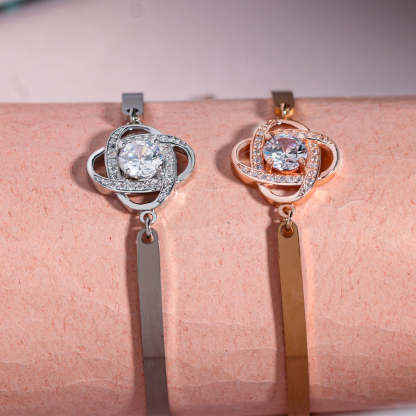 For Sister - There's No Greater Gift Than Sisters Diamond Knot Bracelet