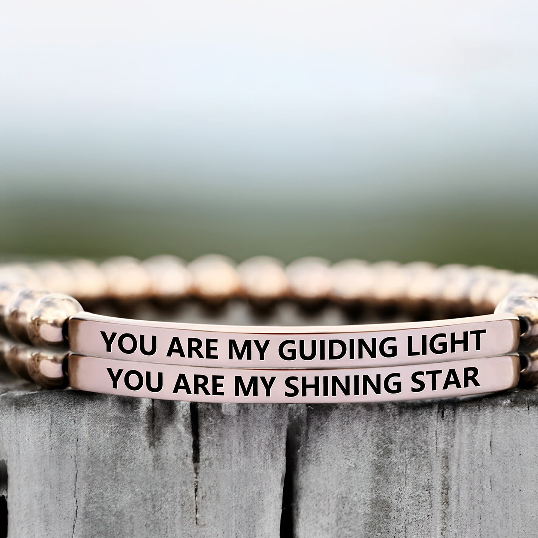 For Mother/Daughter - You Are My Guiding Light Bead Lettering Bracelet