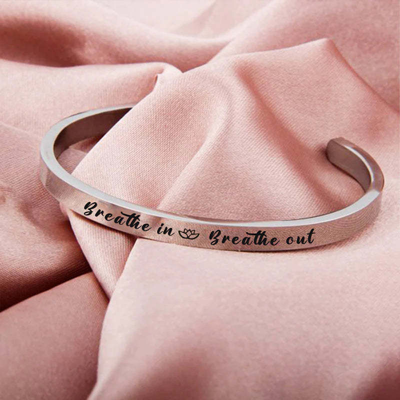 Breathe In Breathe Out Lotus Bracelet