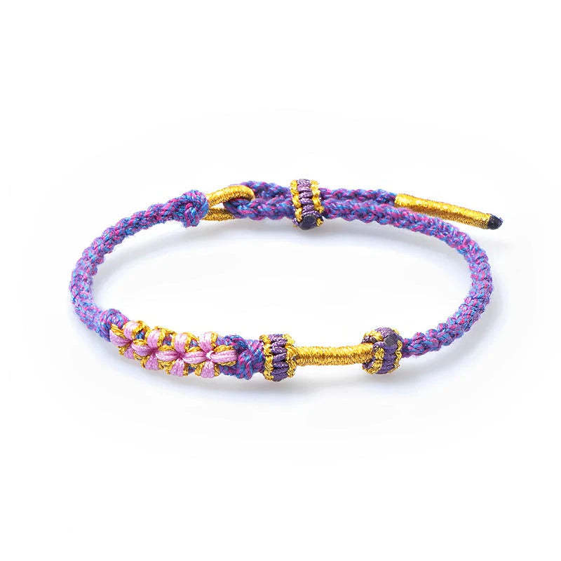 For Great-Granddaughter - Great-Grandmother And Great-Granddaughter A Link That Can Never Be Undone Peach Blossom Knot Bracelet-37bracelet
