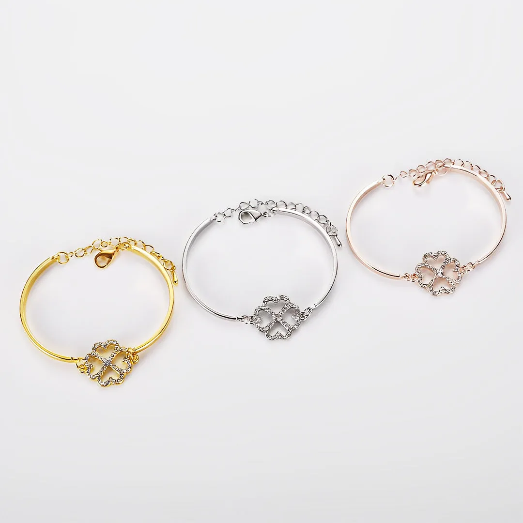 For Friend - I Feel So Lucky To Have You In My Life Four-Leaf Clover Bracelet