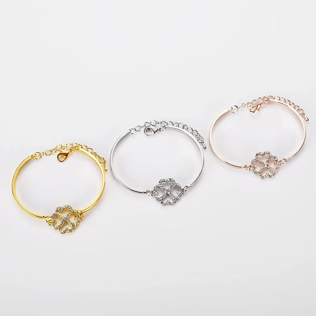 For Friend - I Feel So Lucky To Have You In My Life Four-Leaf Clover Bracelet