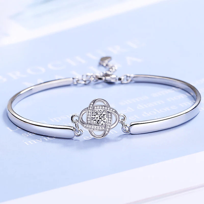 For Friend - I'll Always Be There For You Diamond Knot Bracelet