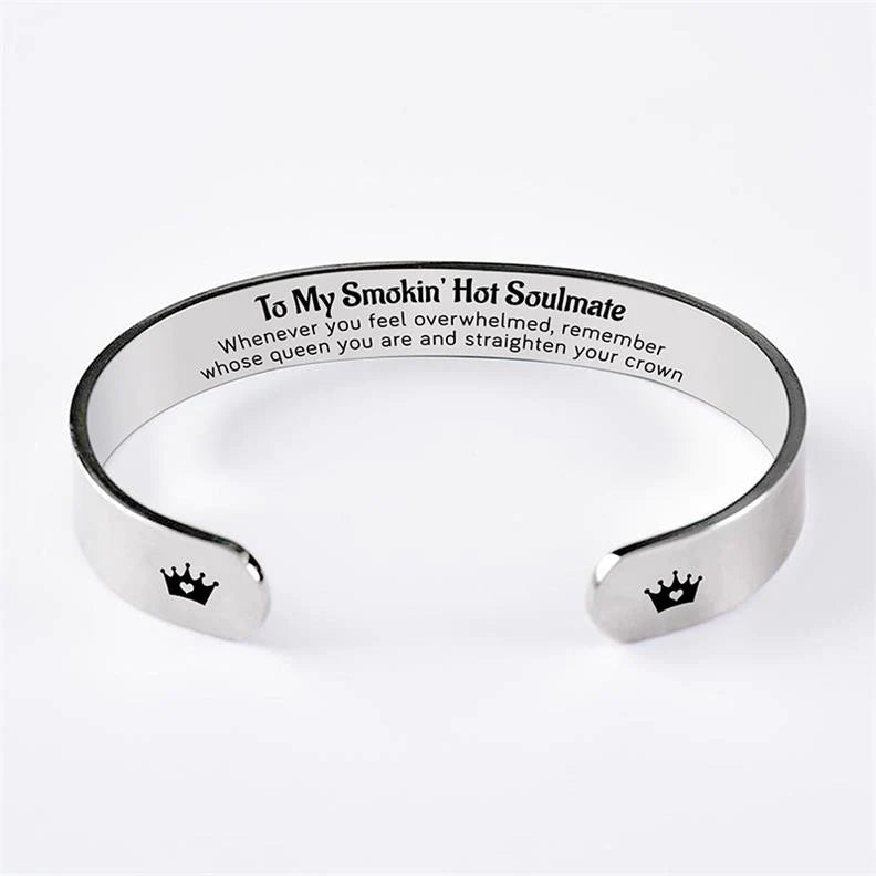 For Love - Whenever You Feel Overwhelmed...Crown Cuff Bracelet-37bracelet