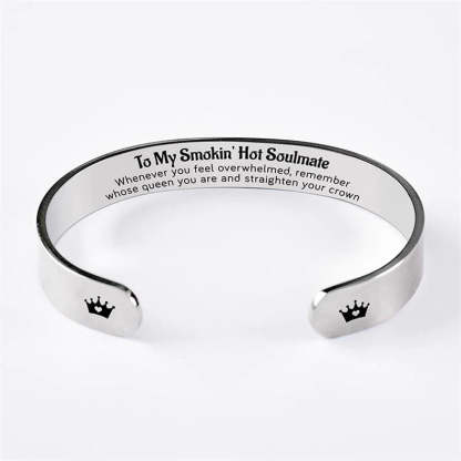 For Love - Whenever You Feel Overwhelmed...Crown Cuff Bracelet-37bracelet
