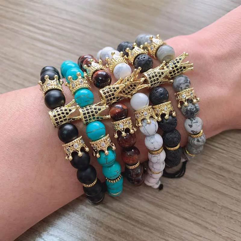 For Daughter - Straighten Your Crown Imperial Crown Bead Bracelet-37bracelet