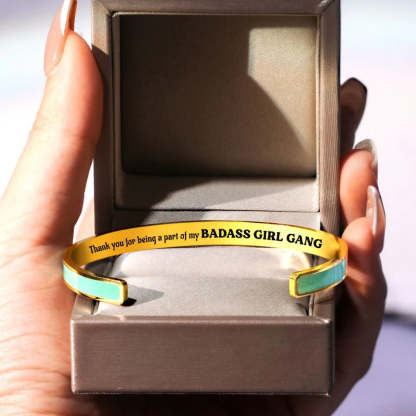 For Friends - Thank You For Being A Part Of My Badass Girl Gang Cyan Bracelet-37bracelet