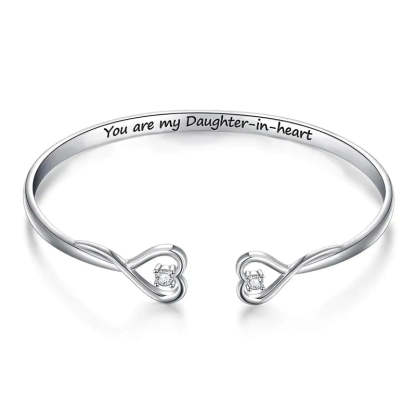 For Daughter-in-law - You Are Also My Daughter-in-heart Heart Style Bracelet-37bracelet