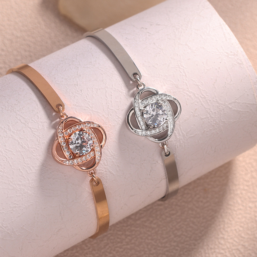For Granddaughter - I Am Always With You Diamond Knot Bracelet-37bracelet