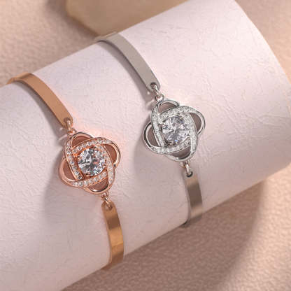 For Sister - There's No Greater Gift Than Sisters Diamond Knot Bracelet