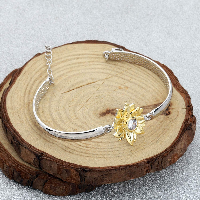 For Daughter - I Will Always Be By Your Side Sunflower Bracelet-37bracelet