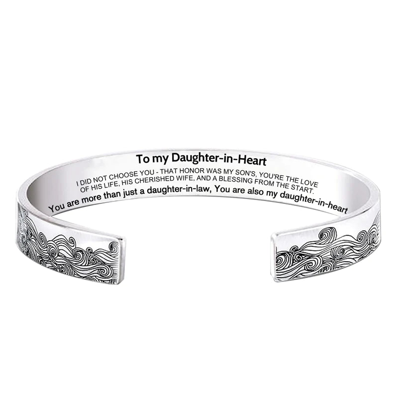 For Daughter-in-law -  You are also my daughter-in-heart Wave Bracelet-37bracelet