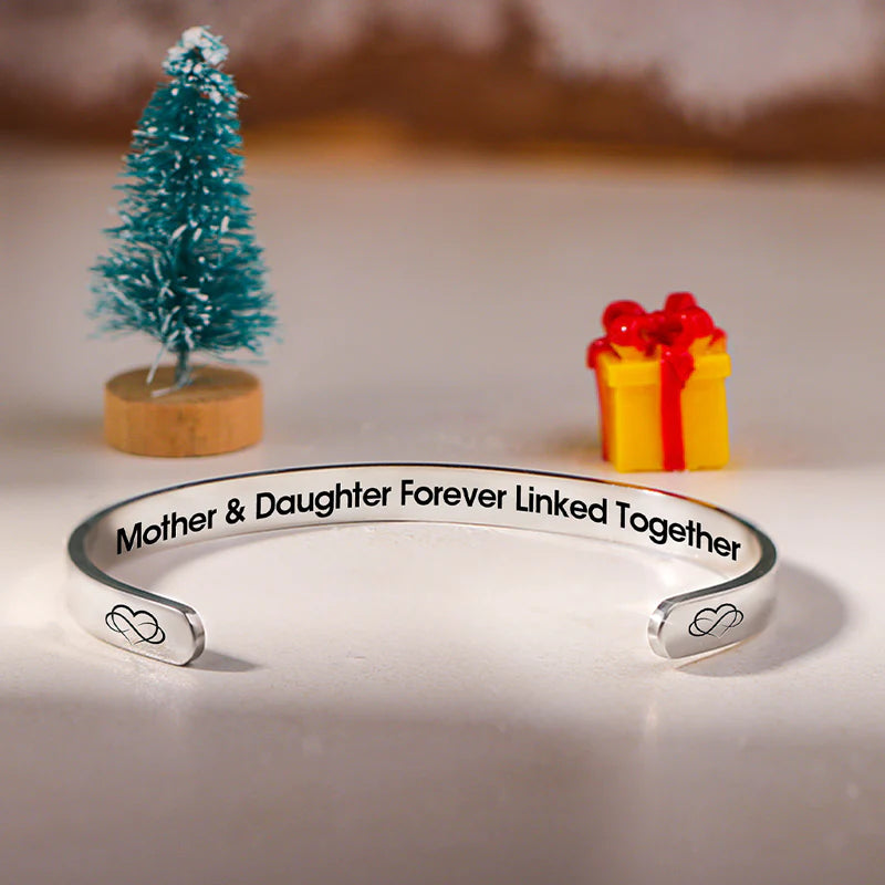 Mother & Daughter Forever Linked Together Heart To Heart Bracelet-37bracelet