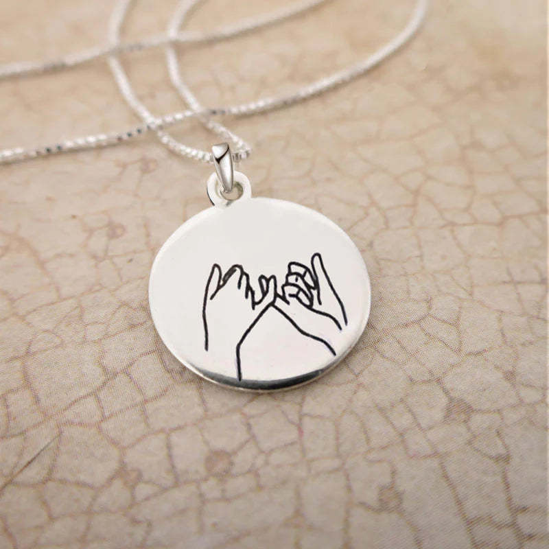 For Friend - I Love You Always And Forever Pendant Necklace-37bracelet