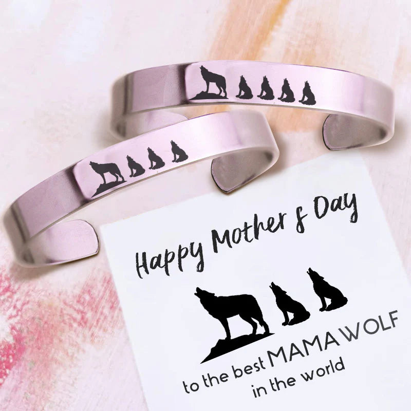 For Mom - Mama  Wolf Bracelet