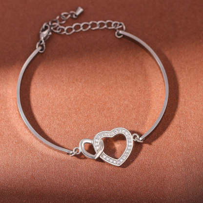 For Aunt/Niece - The Love Between Aunt & Niece Is Forever Heart To Heart Bracelet-37bracelet