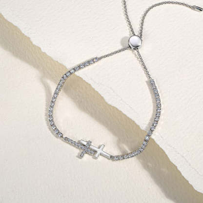 For Daughter - Pray on it Pray over it Pray through it Double Cross Bracelet-37bracelet