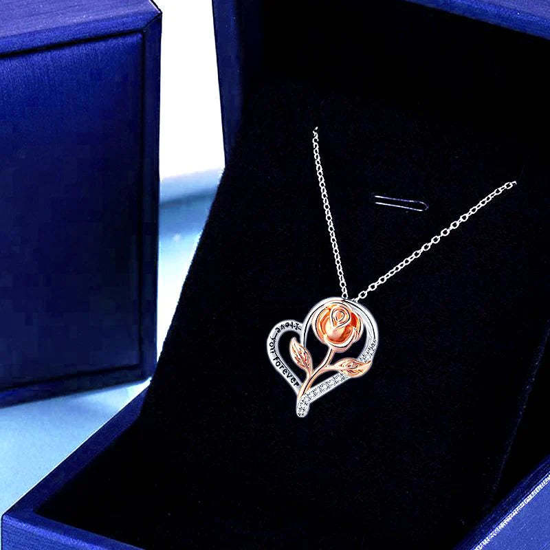 For Love - I Love You Forever Rose Necklace-37bracelet