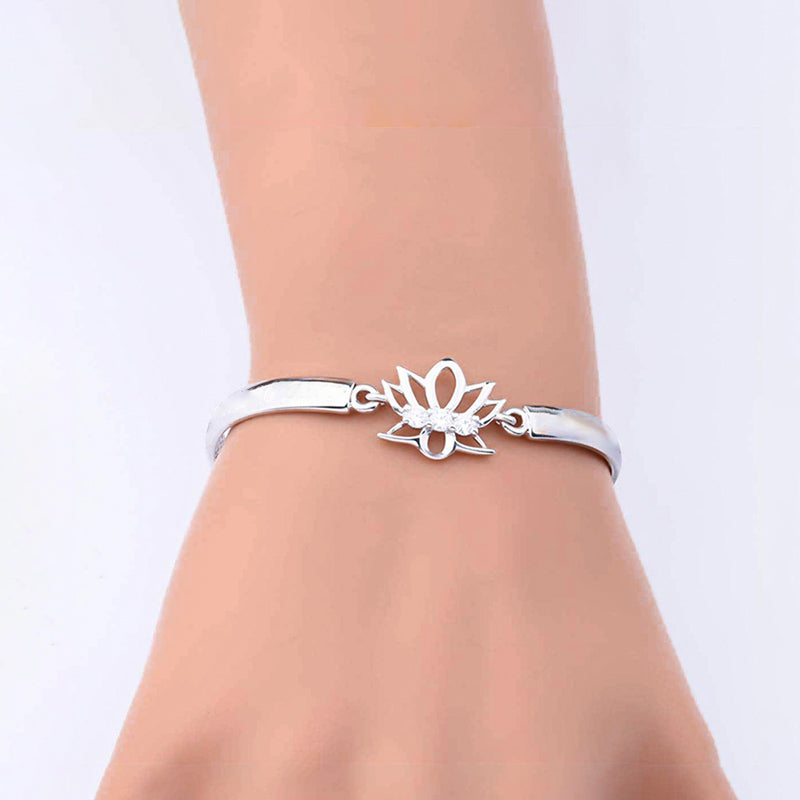 For Anyone - Breathe in  Breathe out Move on Lotus Bracelet-37bracelet