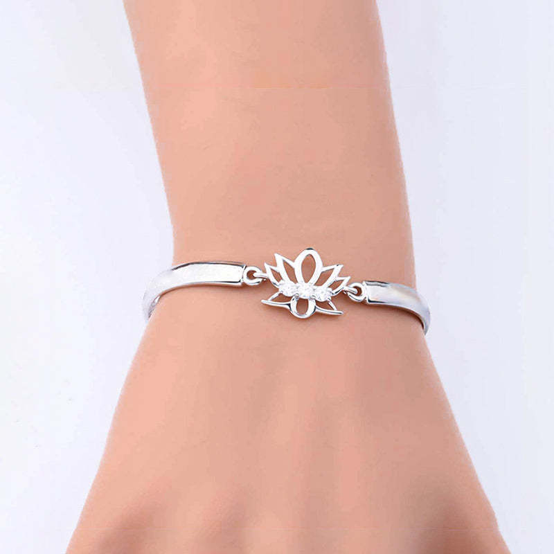 For Anyone - Breathe in Breathe out Move on Lotus Bracelet-37bracelet
