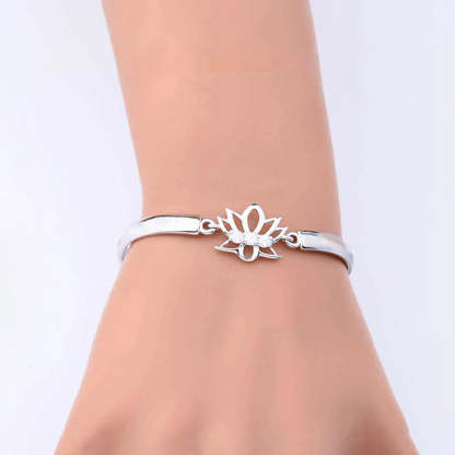 For Anyone - Breathe in  Breathe out Move on Lotus Bracelet-37bracelet