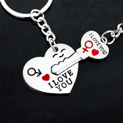 The Key to My Heart Couple Keychain