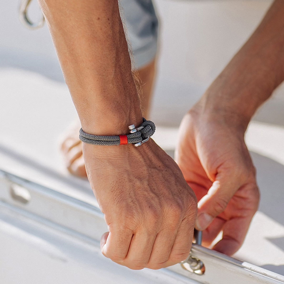 For Love - I Want All Of My Lasts To Be With You Grey Knotted Bracelet