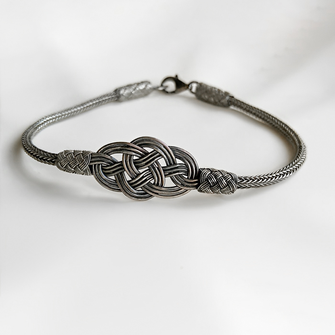 For Love - I Love You Until Infinity Runs Out Celtic Knot Braided Bracelet