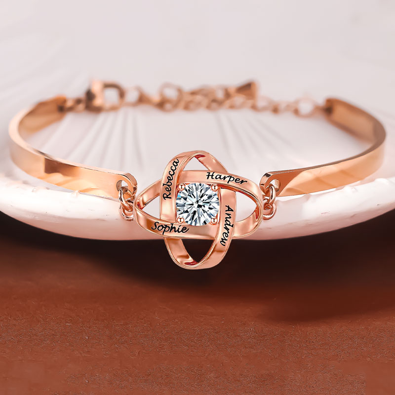 For Mother - Specialized With Kids' Names Knot Name Custom Bracelet