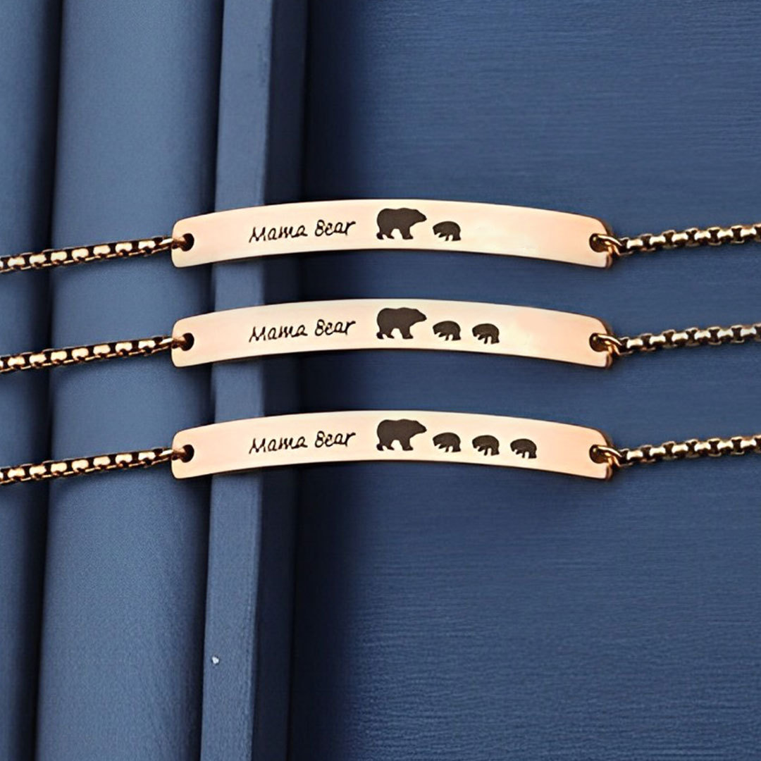 For Mother - To The Best Mama Bear In The World Custom Bracelet