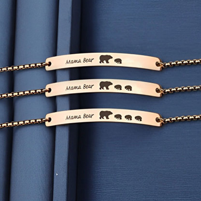 For Mother - To The Best Mama Bear In The World Custom Bracelet