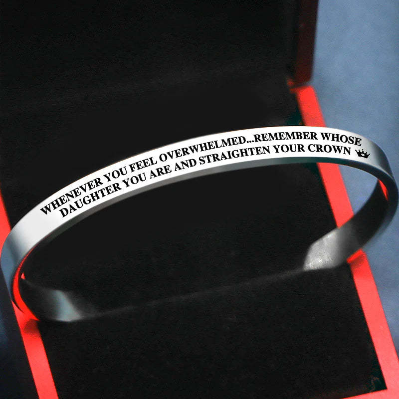 Whenever You Feel Overwhelmed...Crown Outside Graved Bracelet-37bracelet