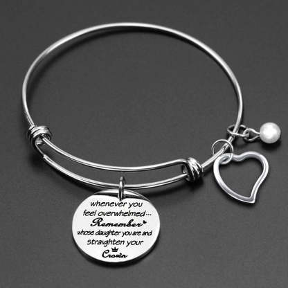 For Daughter - Whenever You Feel Overwhelmed...Crown Bangle-37bracelet