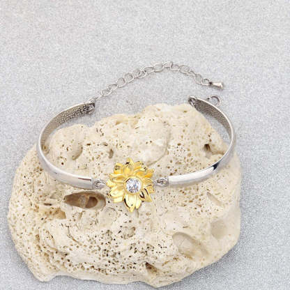 For Anyone - Stay Positive And Let In The Sunshine Sunflower Bracelet-37bracelet