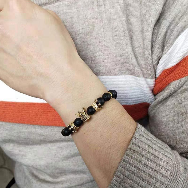 For Daughter - Straighten Your Crown Imperial Crown Bead Bracelet-37bracelet