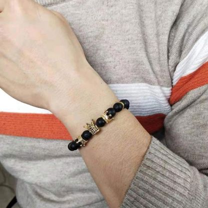 For Daughter - Straighten Your Crown Imperial Crown Bead Bracelet-37bracelet