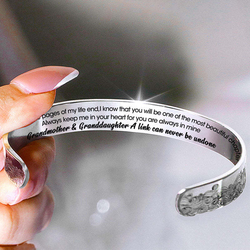 For Granddaughter - Grandmother & Granddaughter A link Can Never Be Undone Wave Bracelet-37bracelet