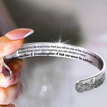 For Granddaughter - Grandmother & Granddaughter A link Can Never Be Undone Wave Bracelet-37bracelet