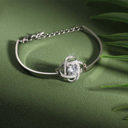 For Sister - There's No Greater Gift Than Sisters Diamond Knot Bracelet