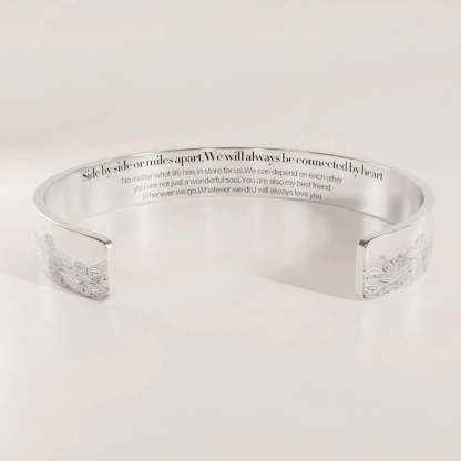 For Sister - We Will Always Be Connected By Heart Bracelet