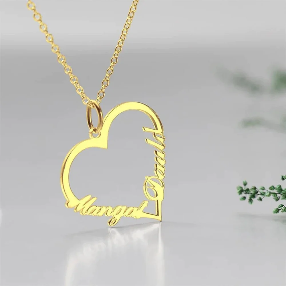 S925 Heart Name Custom Necklace