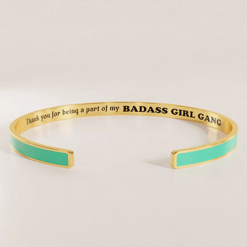 For Friends - Thank You For Being A Part Of My Badass Girl Gang Cyan Bracelet-37bracelet